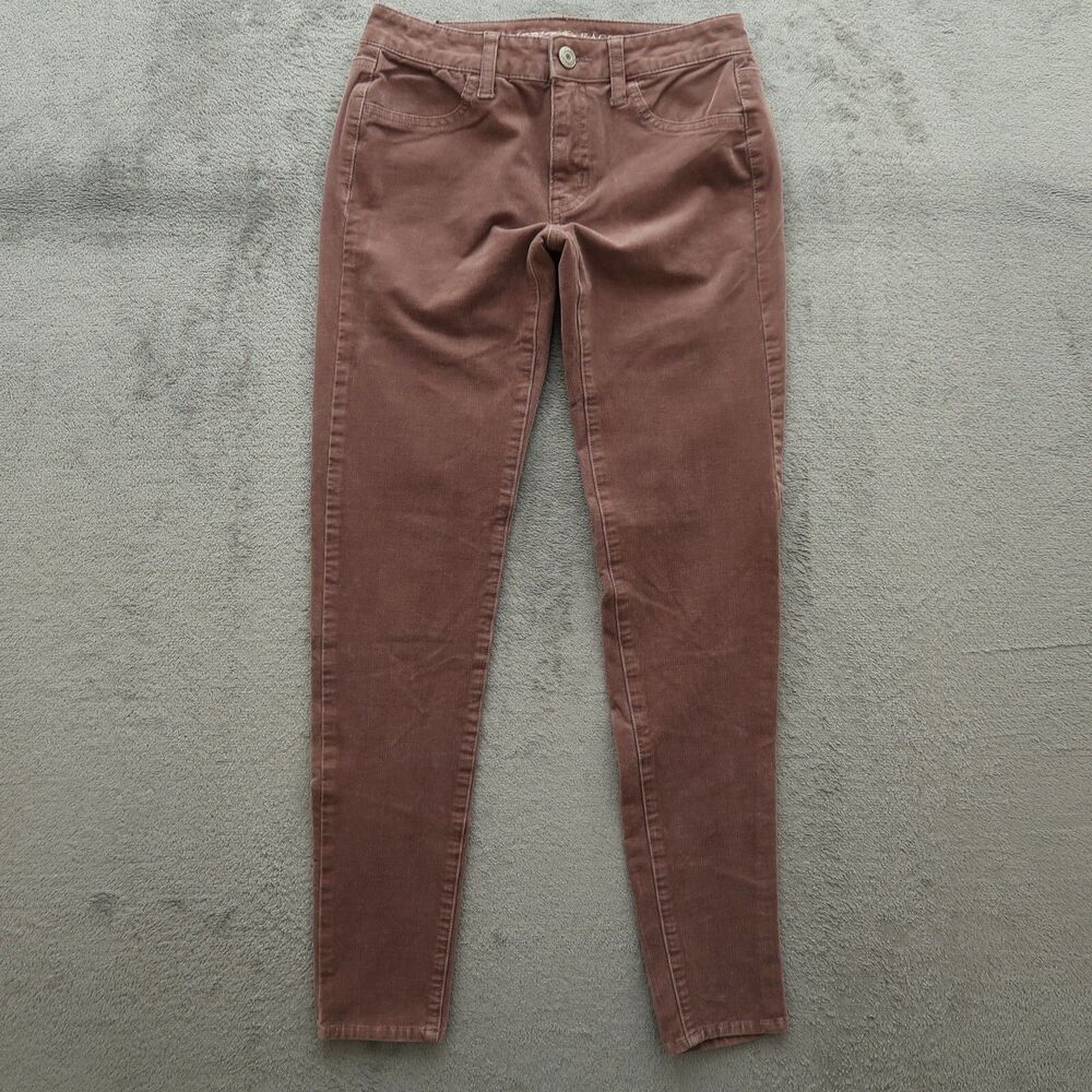 American Eagle Jeans Women's 2R Rose Pink Low-Rise Jegging Corduroy 29" Inseam